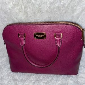 Michael Kors Cindy Dome Satchel in Plum